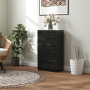Cassettiera 5 Cassetti 55x34x100 cm Design Moderno e Multiuso in Legno Nero      