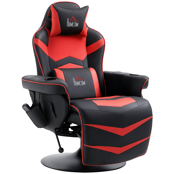 Sedia da Gaming Massaggiante con Poggiapiedi e Cuscino 79,5x82,5x111,5 cm in Pelle PU Nero sconto