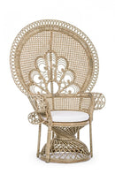 Poltrona 106x71x148h cm con Cuscini Peacock Naturale 