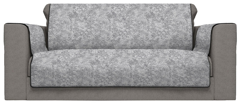 Copridivano con Copri Braccioli in Poliestere e Cotone Grigio Scuro Varie Misure