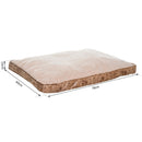 Letto Cuscino Morbido per Cani e Gatti Lavabile in Poliestere Marrone 78x60x13 cm 