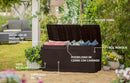 Baule Cassapanca da Esterno 116,7x57x44,7 cm in Resina Effetto Legno Keter Comfy Marrone