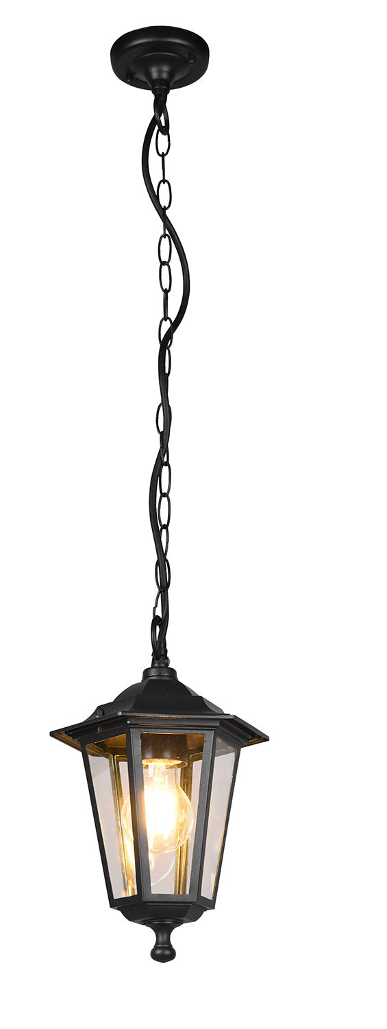 online Lampada a Sospensione da Esterno Attacco E27 in Alluminio Nero Opaco