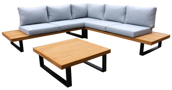 Alu Garten Lounge Set Ecksofa und Couchtisch Vorghini Stuttgart sconto