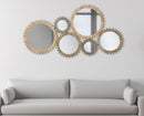 Specchio Ingranaggio 137x3x73,50 cm MDF Naturale