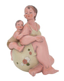 Donnina Positano con Figlio 12,9x10,9x16,2 cm in Resina