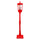 Rote Weihnachtslampe H180 cm Dekoration mit Musik und Mini-Glühwürmchen