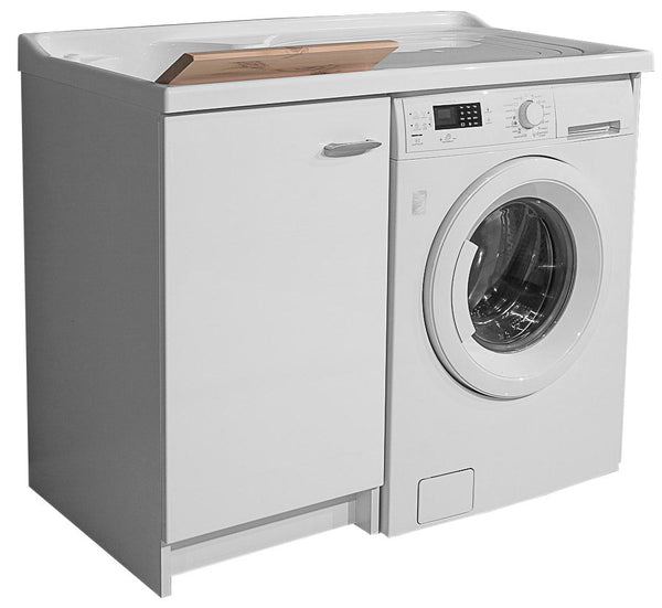 Sinister und Waschmaschinenabdeckung 109x60x89cm Links Weiß Montegrappa Marella Holzbrett mit Korb online