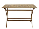 Tavolo Pieghevole da Giardino 120x70x75 cm in Legno Naturale