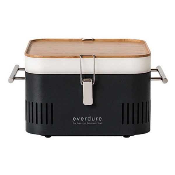 Tragbarer Holzkohlegrill 42,5x34,7x 23 cm in Metallwürfel Graphit acquista
