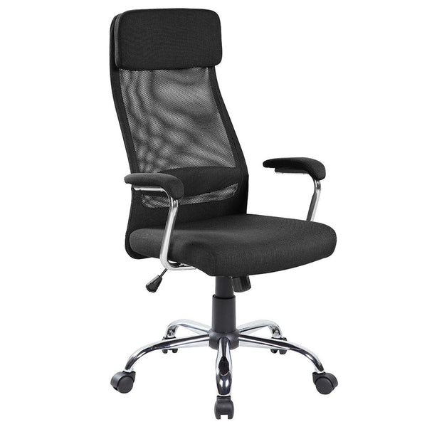sconto Präsidentenbürostuhl aus schwarzem Tosini Huston Mesh
