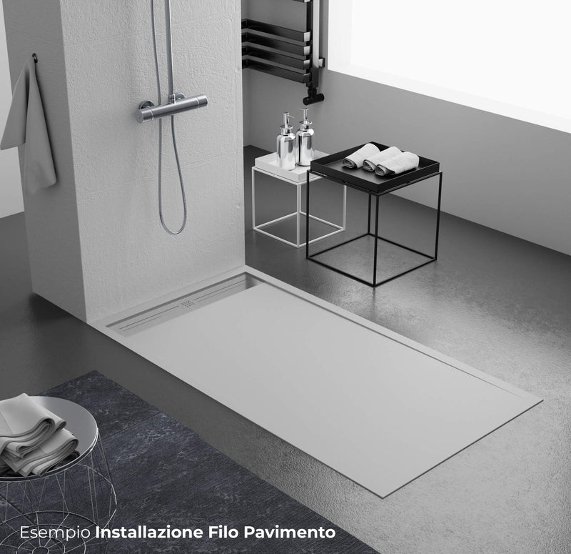 Piatto Doccia in Pietra Bonussi Trivor Grigio Chiaro Varie Misure