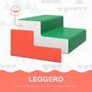 Set 4 Blocchi di Costruzione Morbidi per Bambini Gioco Educativo Modulabile in PU e EPE Multicolore      
