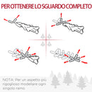 Albero di Natale Artificiale 180 cm 390 Rami Folti Verde 