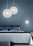 Lampada a Sospensione da Interno  E27 in Metallo Nickel Opaco