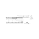 Guide a Sfere per Cassetti con Estrazione Totale con Squadra H45 mm L400 Bianco Acciaio Emuca
