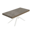 Tavolo Allungabile 180/440x90 cm Niket Tortora Gambe Bianche      