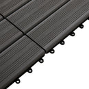 Pavimentazione da Esterno Incastrabile 11 Mattonelle 30x30x2.2 cm Grigia 