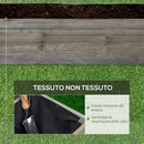 Fioriera Rettangolare 96x30,6x30 cm con Ruote e Freno in Legno di Abete Grigio  