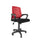Sedia girevole da ufficio  tessuto microforato nero rossa