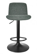 Set 2 Sgabelli Bar 41x46x86/107 cm in Poliestere Rafael Nero-Verde Scuro