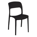 Sedia Impilabile 47x52xh83 cm in Polipropilene Risto Antracite