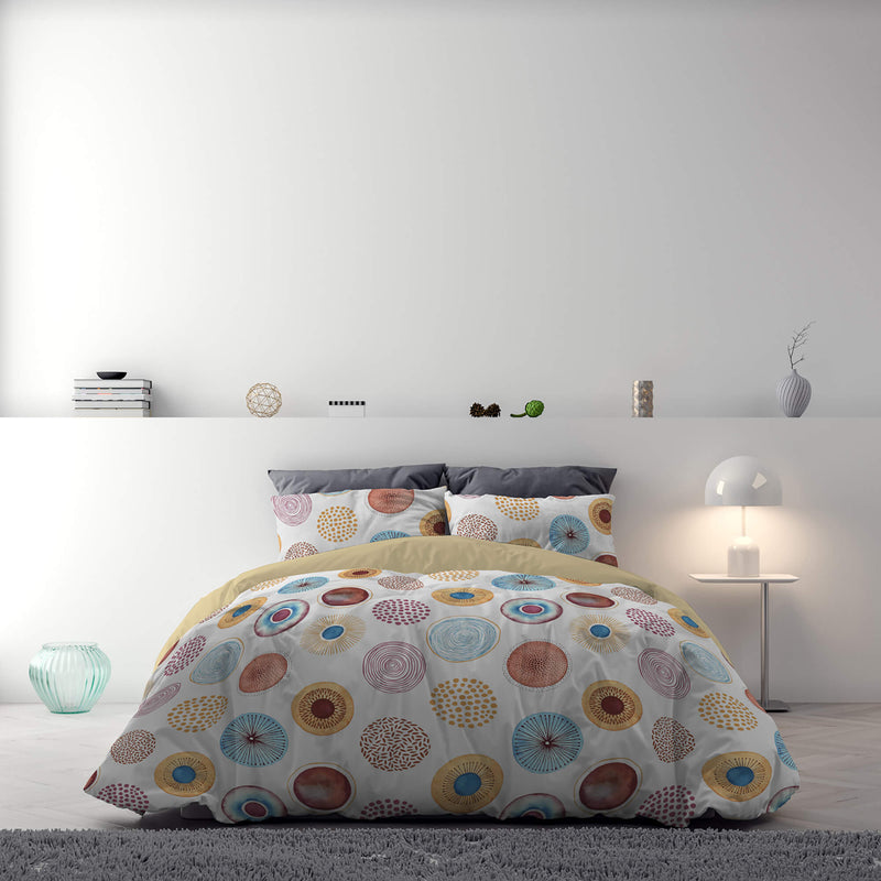 Copripiumino Double Face con Federe Stampato Circle Varie Misure