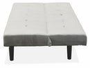 Divano Letto 2 Posti 166x77x65,5 cm in Velluto Soriani Grigio Scuro