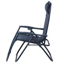Sedia Gran RelaxImbottita Reclinabile E Richiudibile 65x90x110 cm in Acciaio PVC e Poliestere Blu Rio Plus      