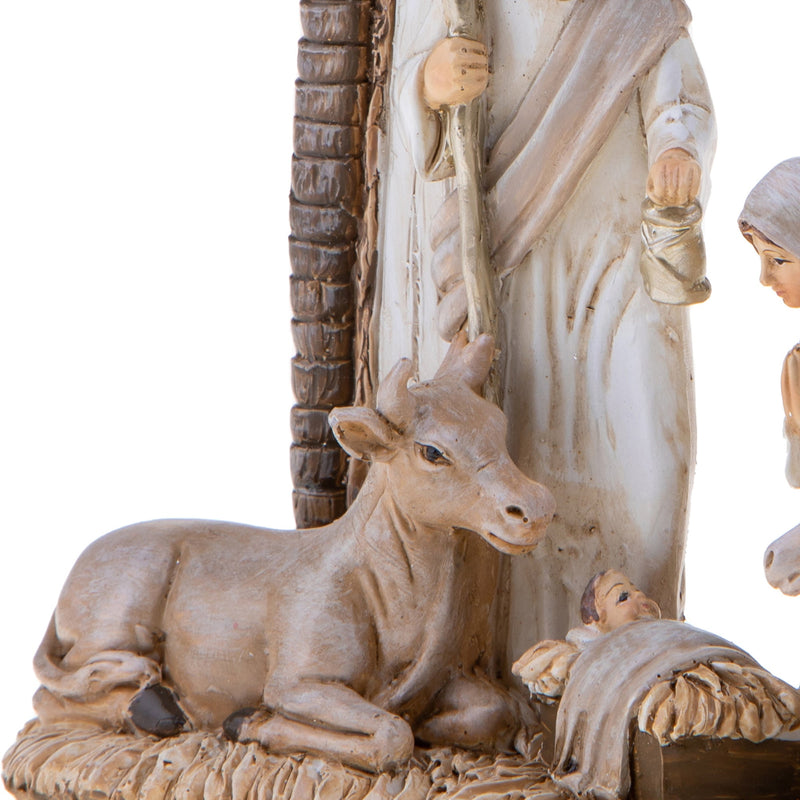 Natività con Palme 22 cm in Resina