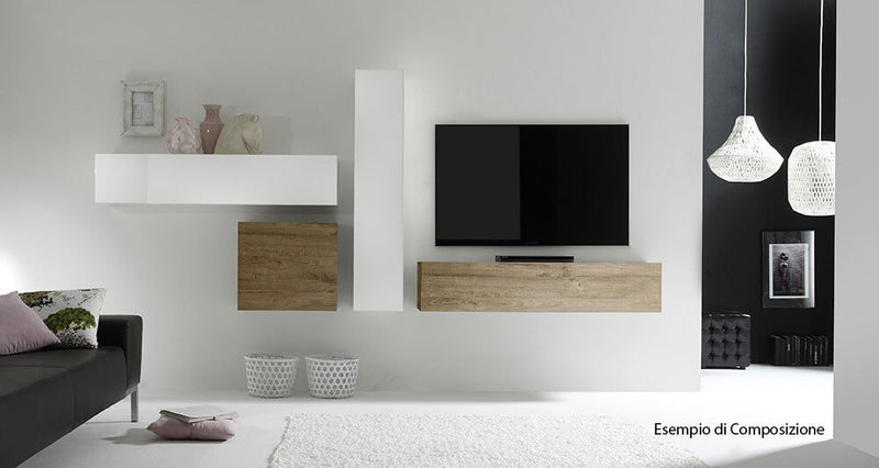 Mobile Sospeso Orizzontale Rettangolare da Salotto 29x139x31cm TFT  Cube Miele