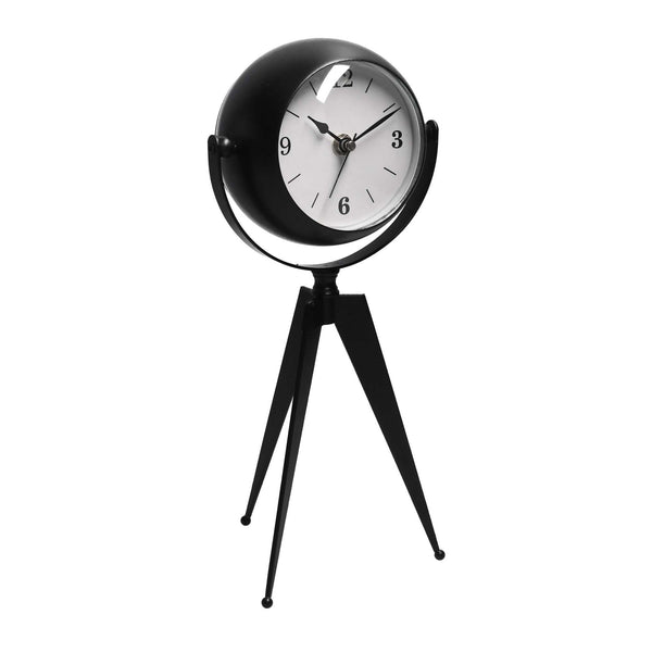 acquista Orologio da Tavolo 14x11xh30 cm in Metallo Nero