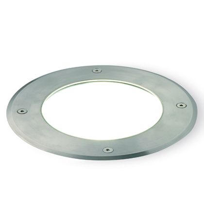 Begehbare runde Bodeneinbauleuchte Steel Color Outdoor Line Route Livos sconto