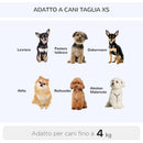 Trolley Zaino Trasportino per Cani e Gatti 42x25x55 cm in Oxford con Rete Traspirante Grigio