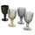 Set mit 4 Syrah Stones Gläsern in Villa d'Este Home Tivoli Grey Glass