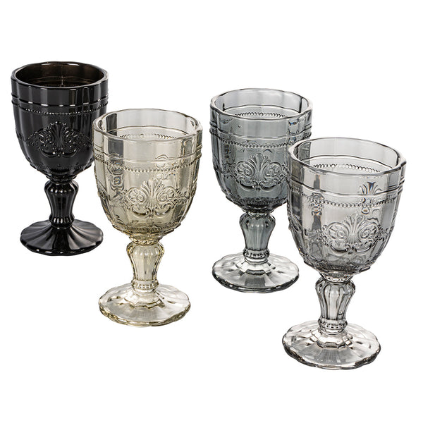 online Set mit 4 Syrah Stones Gläsern in Villa d'Este Home Tivoli Grey Glass