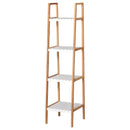 Scaffale Bagno 4 Ripiani Autoportante 35x36x138,5 cm in Legno Bianco  