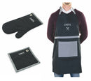 Set Chef Grembiule Guanto e Presina in Cotone VdE Tivoli 1996 Nero
