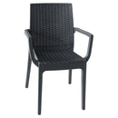 Sedia da Giardino 55x54x85 cm in Resina Antracite