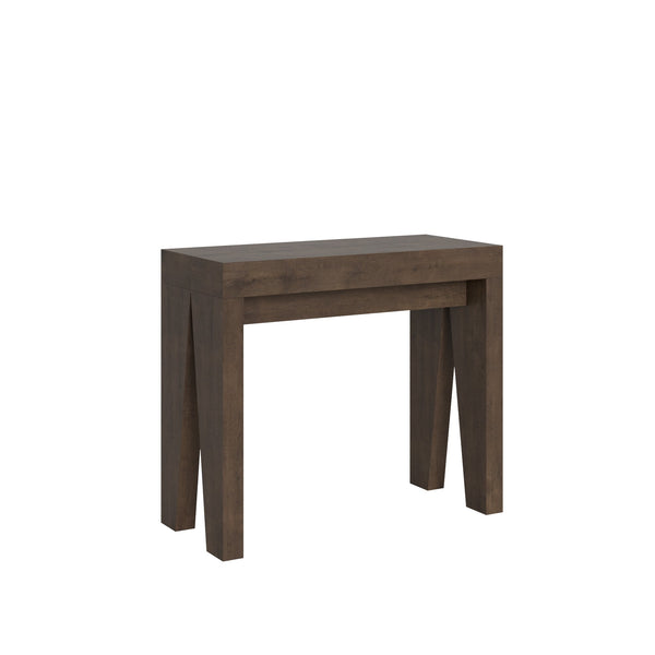 Consolle Allungabile 90-300x42x77 cm in Nobilitato Marrone sconto