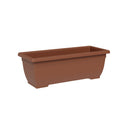 Vaso Rettangolare a Cassettone Indoor e Outdoor Tera Tora Clay 80x25 cm in Plastica Argilla 