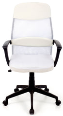 Poltrona da Ufficio Direzionale in Tessuto Network Bianca