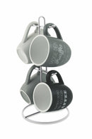 Set 4 Tazze Tedesco in Dolomite con Stand in Metallo Villa d'Este Home Tivoli