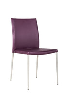 Set 4 Sedie 41,5x44xH85 cm in Similpelle Minnie Viola