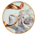 Orologio da Parete Rose 5x60x5 cm in Vetro MDF e Metallo Multicolor