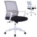 Sedia Operativa da Ufficio 45x51x94/100h cm Ergonomica con Supporto Lombare Bianca