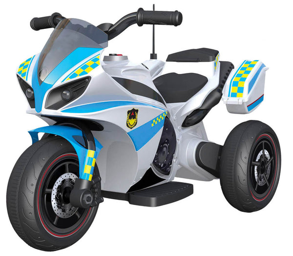 Polizei-Elektro-Motorrad für Kinder 6V Kidfun Urban Police Blau acquista