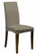 Set mit 2 Stretch-Stuhlhussen aus taubengrauem Polyester