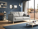 Divano 3 Posti 186x95x91 cm in Tessuto Beige