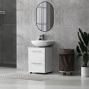 Mobile Sottolavabo Mobiletto Bagno Moderno 41,5x35,5x59 cm Rivestimento in Melamina Bianco      
